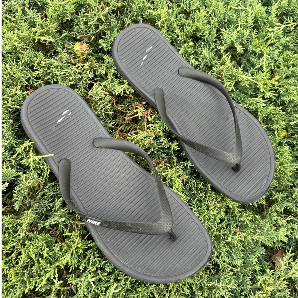 Nike Solarsoft Thong 2 Flip Flop Sandals Men's Size 11 Black - Picture 2 of 9